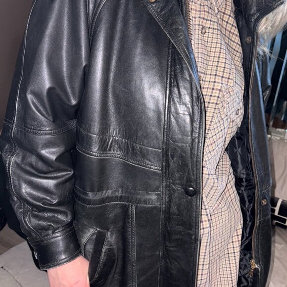 Vintage Black Genuine Leather Prince du Cuir Jacket S - Picture 5 of 11